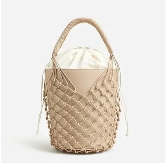 J. Crew Handbags - J. Crew Sedona Leather Basket Bag in Beige
